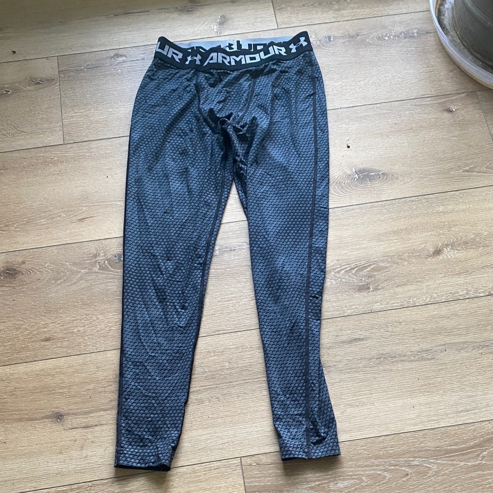 Under Armour Black Textured Compression Tights